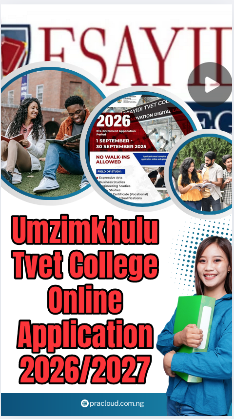 Umzimkhulu TVET College Online Application Date 2026/2027