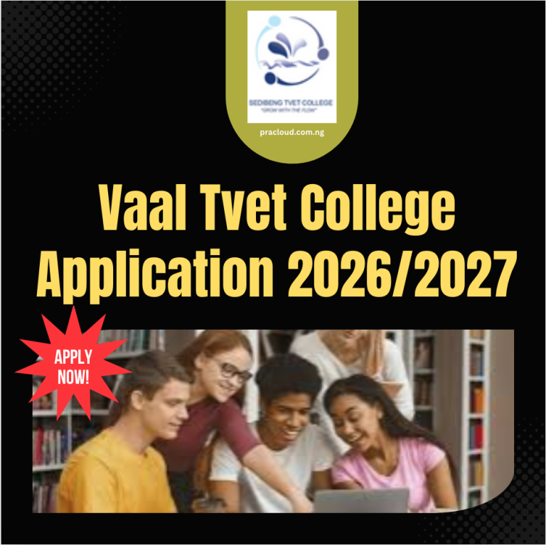 Vaal Tvet College Application 2026/2027