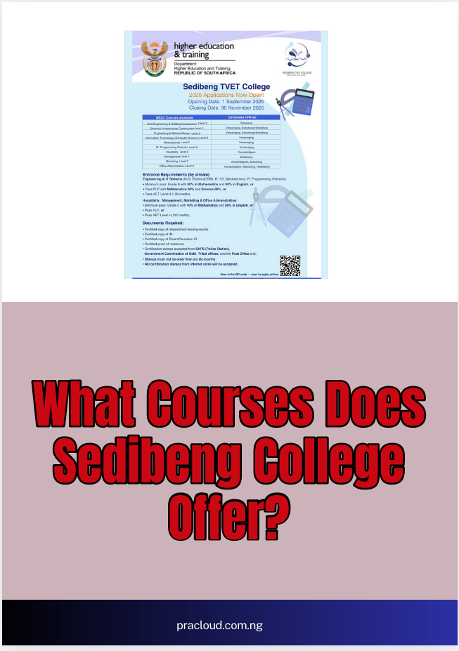 What Courses Does Sedibeng College Offer?