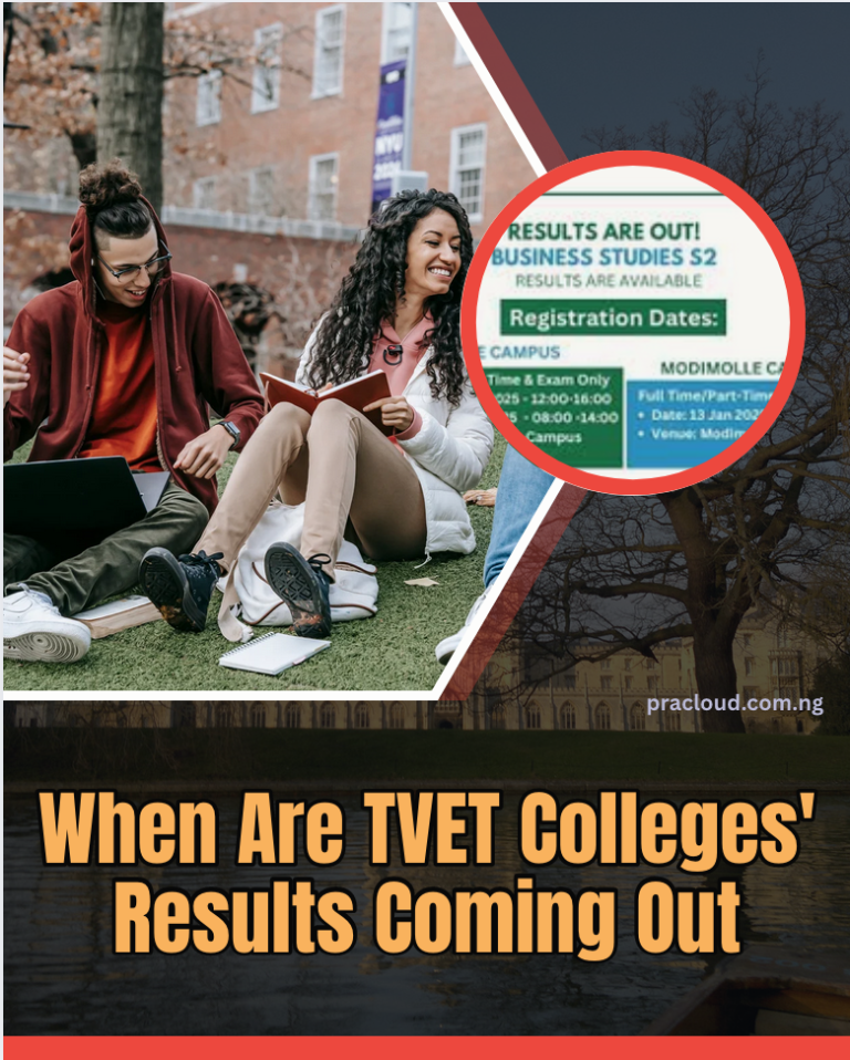 When Are TVET Colleges' Results Coming Out