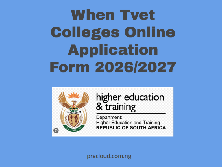 When Tvet Colleges Online Application Form 2026:2027