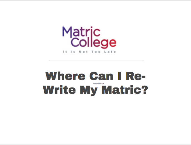 Where Can I Re-Write My Matric?
