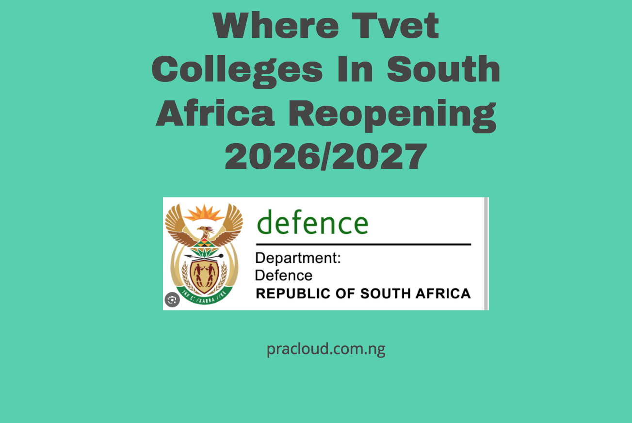 Where Tvet Colleges In South Africa Reopening 2026/2027
