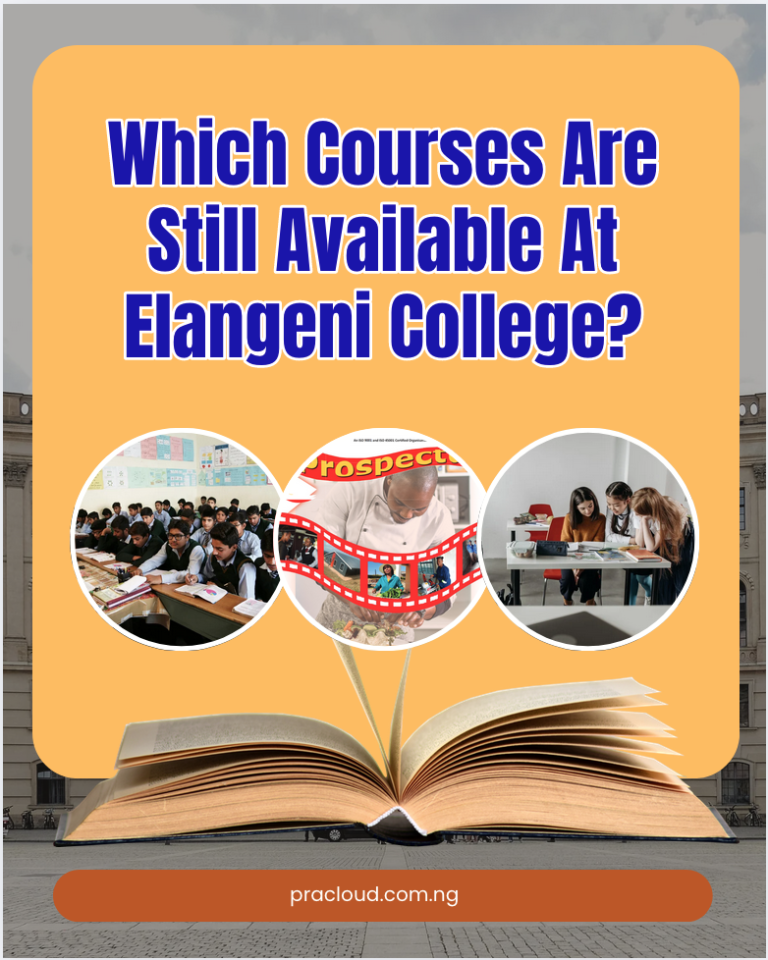 Which Courses Are Still Available At Elangeni College?