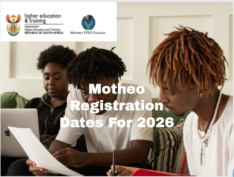 Motheo Registration Dates For 2026