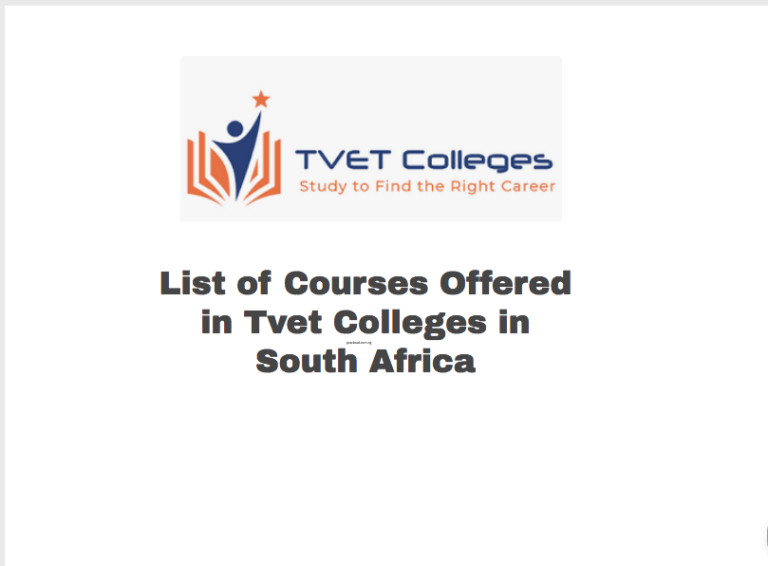 List of Courses Offered in Tvet Colleges in South Africa