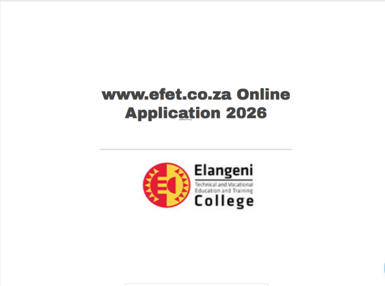 www.efet.co.za Online Application 2026