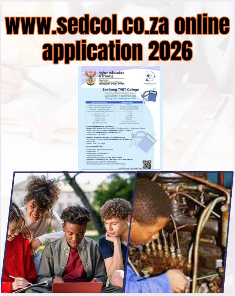 www.sedcol.co.za online application 2026