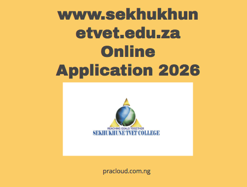 www.sekhukhunetvet.edu.za Online Application 2026