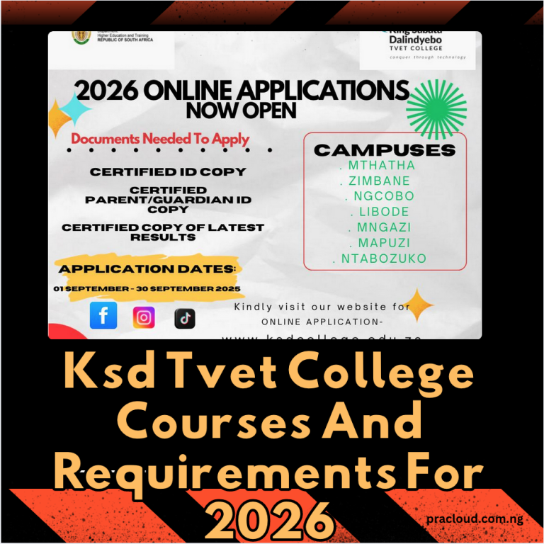 Ksd Tvet College Courses And Requirements For 2026