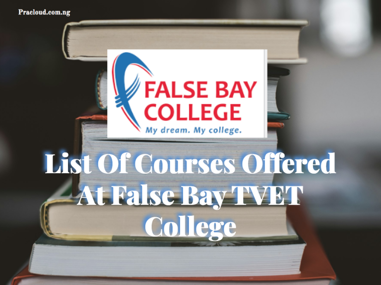 List Of Courses Offered At False Bay TVET College