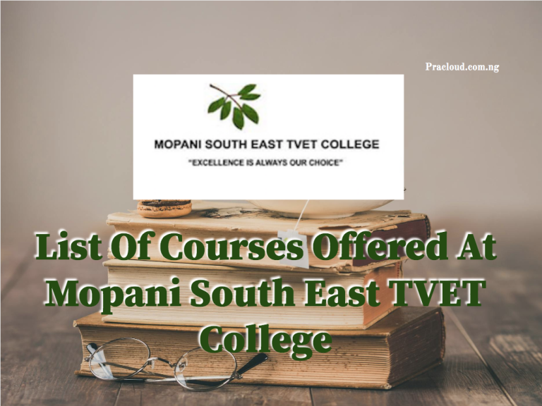 List Of Courses Offered At Mopani South East TVET College