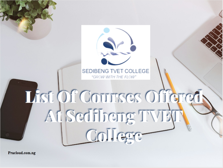 List Of Courses Offered At Sedibeng TVET College