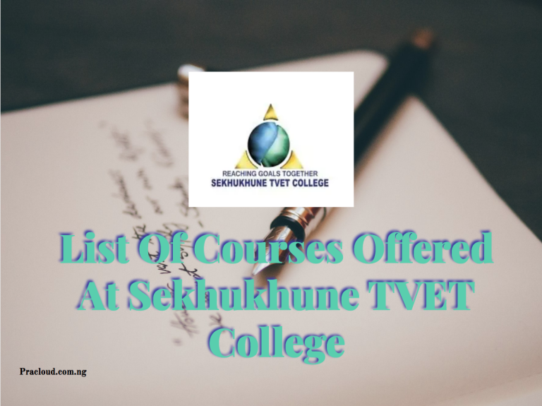 List Of Courses Offered At Sekhukhune TVET College