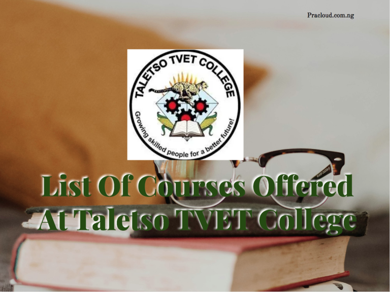 List Of Courses Offered At Taletso TVET College