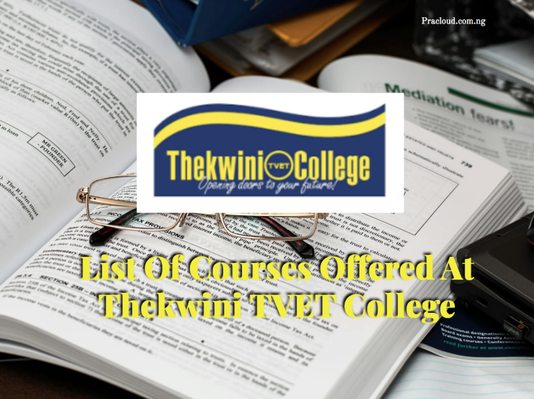 List Of Courses Offered At Thekwini TVET College