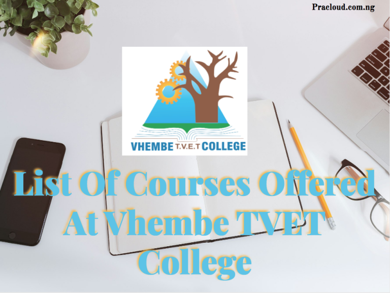 List Of Courses Offered At Vhembe TVET College