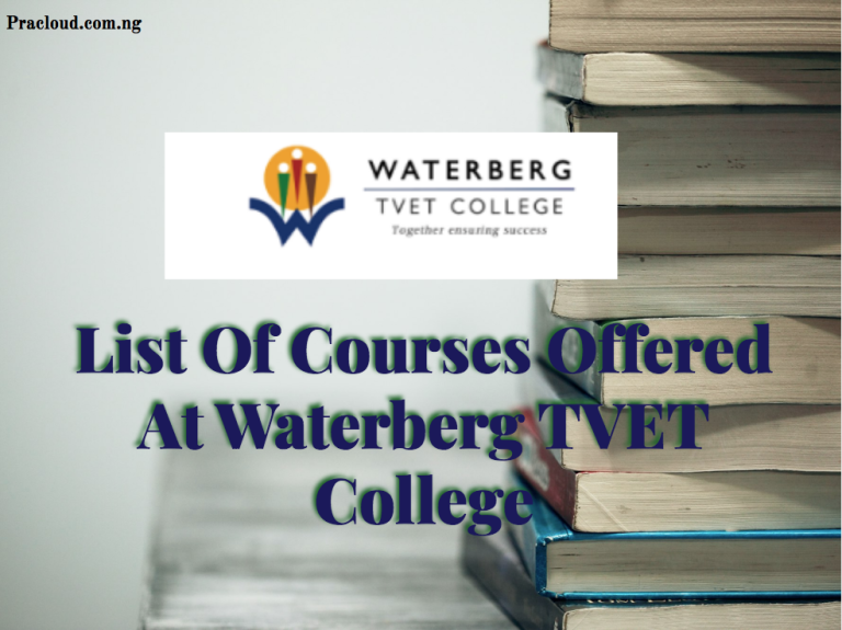 List Of Courses Offered At Waterberg TVET College