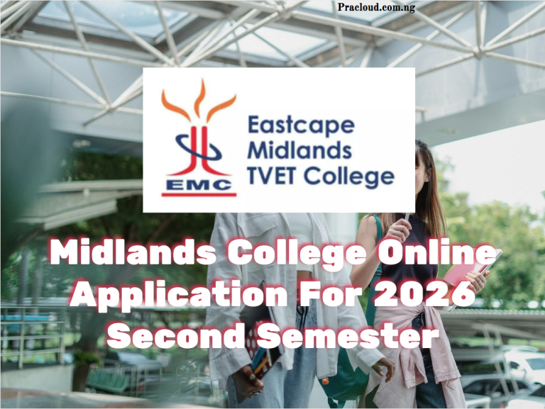 Midlands College Online Application For 2026 Second Semester