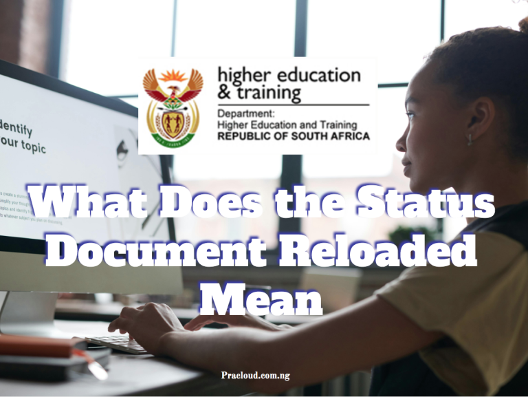 What Does the Status Document Reloaded Mean